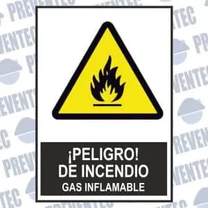 Señalización gas inflamable