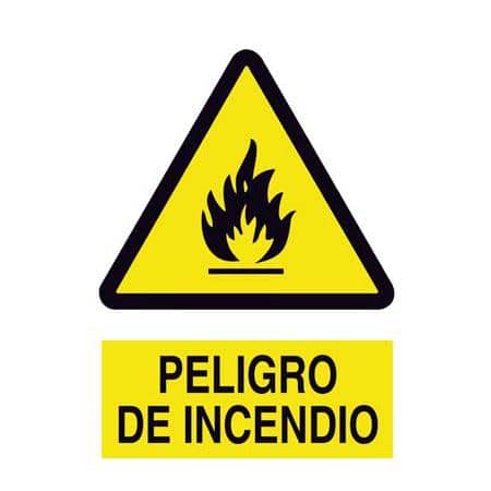 Señales de advertencia de peligro : Peligro de incendio
