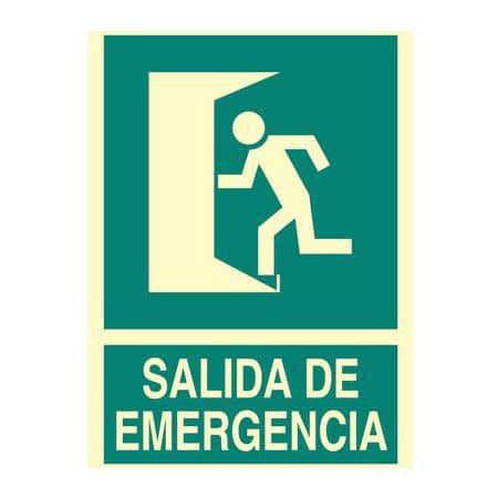 Señal seguridad :  Salida de emergencia puerta izquierda