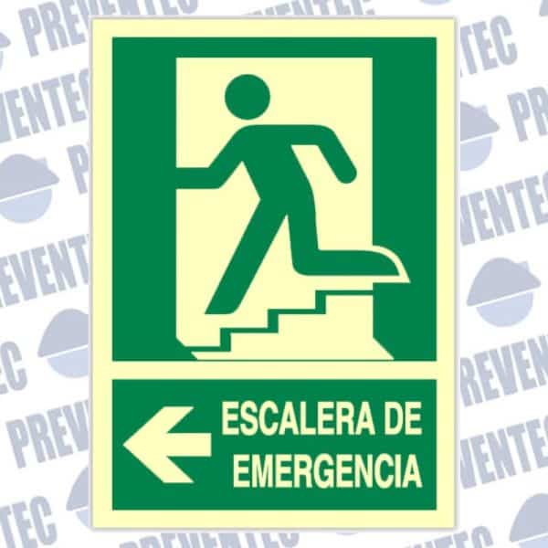 Escaleras de emergencia señalización
