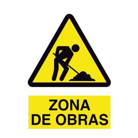 Señalización advertencia : Zona de obras