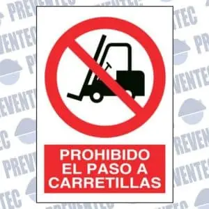 Prohibido el paso a carretillas