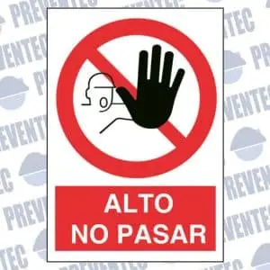 Señal alto no pasar