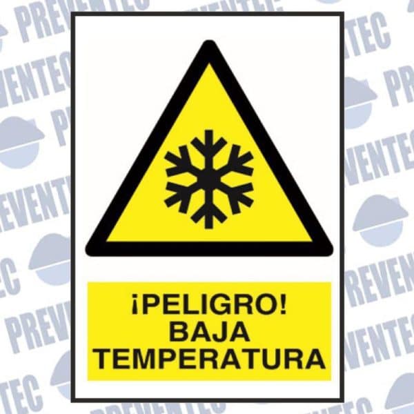 Señal de advertencia baja temperatura