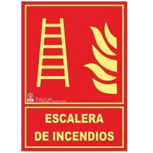 Señal escalera de incendios