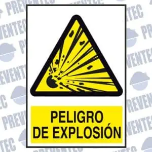 Señal peligro explosión