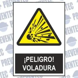 Señal peligro voladura