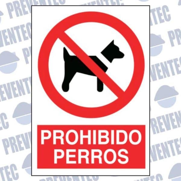 Señal seguridad prohibido perros