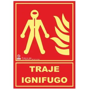 Señal traje ignífugo