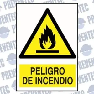 Señales de advertencia de peligro : Peligro de incendio - DIN A4