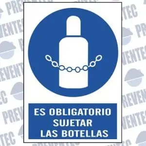 Señales de seguridad sujetar botellas