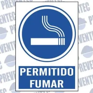 Señales de seguridad de trabajo fumar