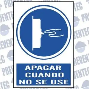 Señal apagar cuando no se use