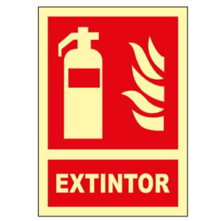Señales de socorro :  Extintor de incendios