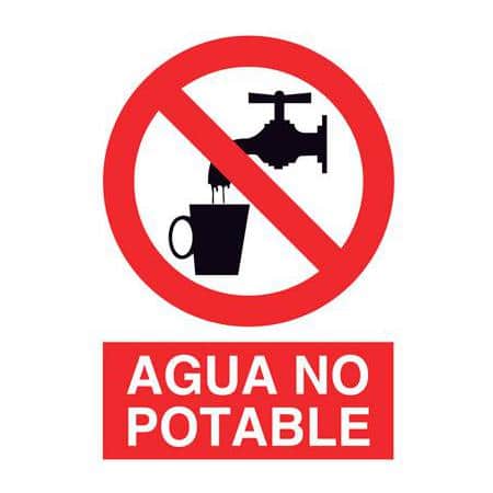 Cartel de señalización : Señal Agua no potable