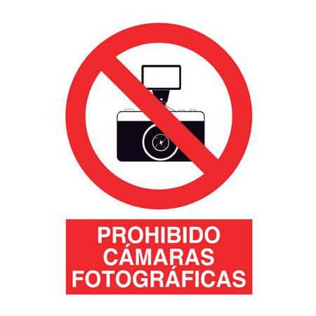 Señales de prevención :  Prohibido cámaras fotográficas