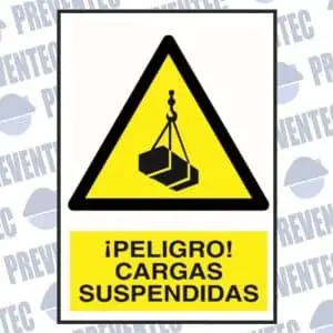 Señales de precaución : ¡ Peligro ! Cargas suspendidas