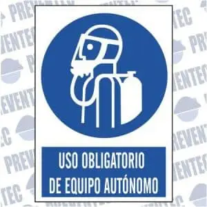 Señal uso obligatorio equipo autonomo