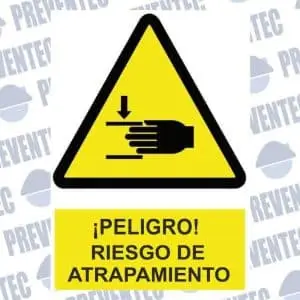 Señalización riesgo de atrapamiento