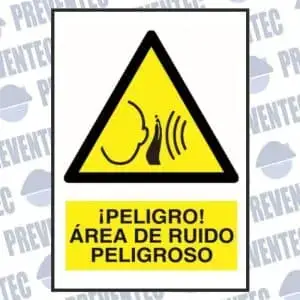 Señalización de seguridad : ¡ Peligro ! Área de ruido peligroso - DIN A4