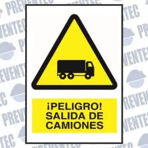 Señalización salida camiones