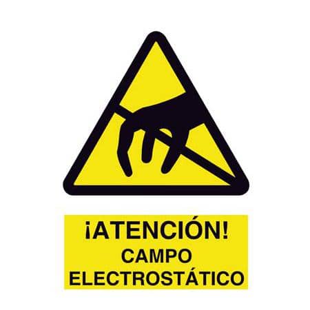 Señales de seguridad : Atención , campo electroestático