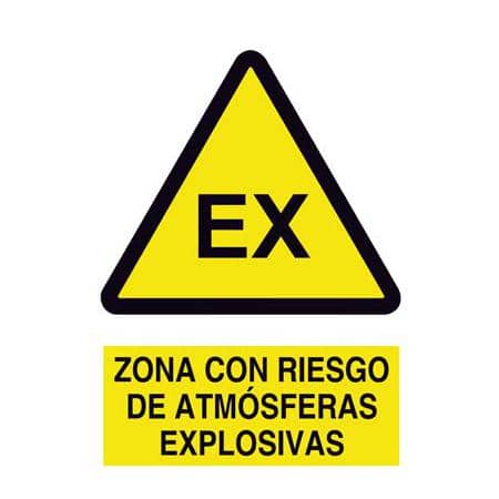 Señal de advertencia atmósferas explosivas