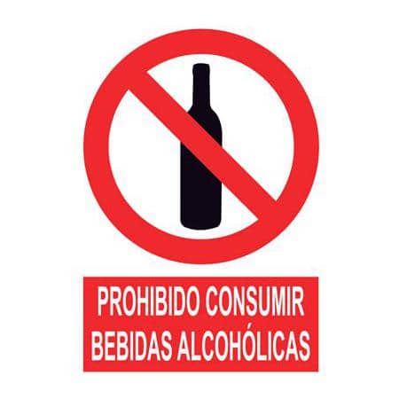 Señalítica :  Prohibido consumir bebidas alcoholicas