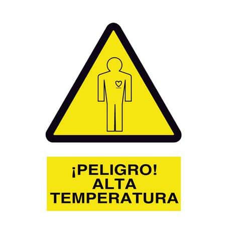 Señales de advertencia : Peligro, alta temperatura