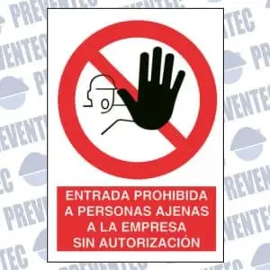 Señal entrada prohibida a personas
