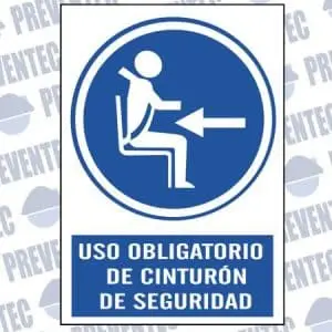 Señal uso obligatorio cinturón de seguridad
