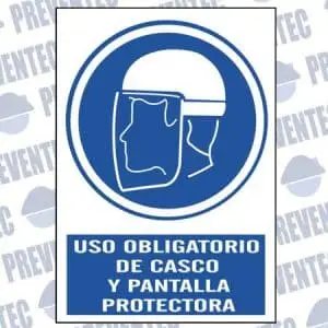 señal-obligación cascos y pantallas