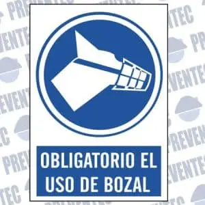 Señal obligatorio uso de bozal