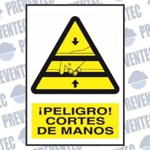 Señales de advertencia; Peligro , cortes de mano - DIN A4