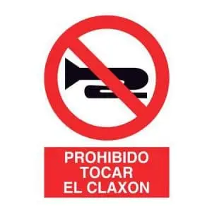 Señales de seguridad : Prohibido tocar el claxon