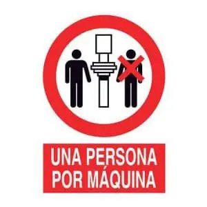Señalítica : Una persona por máquina