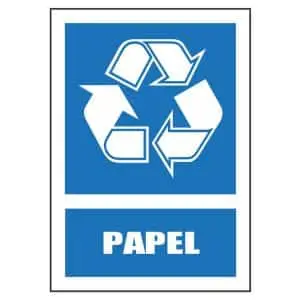 Cartel de reciclaje de papel
