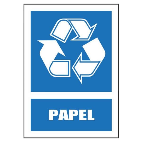 Cartel de reciclaje de papel