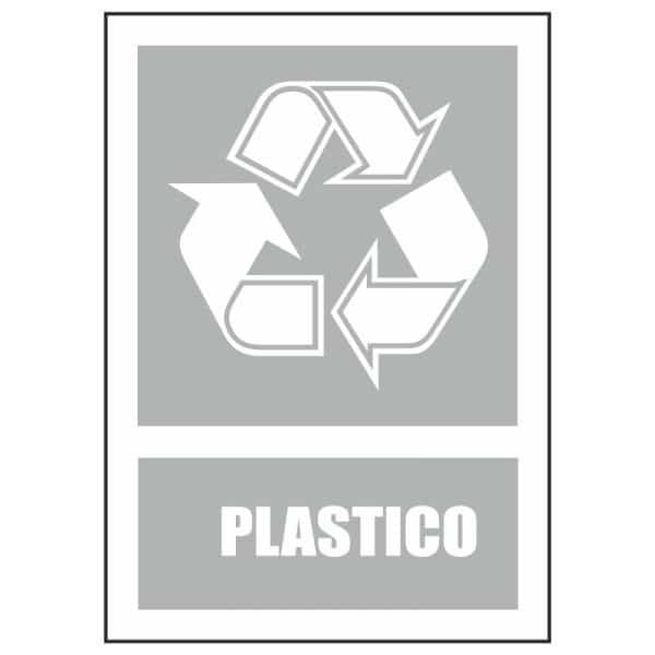 Cartel reciclaje plástico