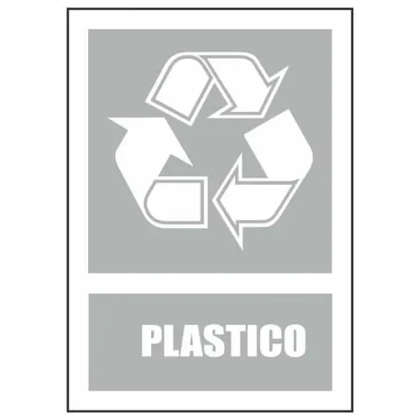 Cartel reciclaje plástico