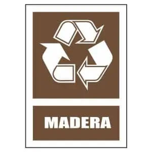 Carteles de reciclaje de madera