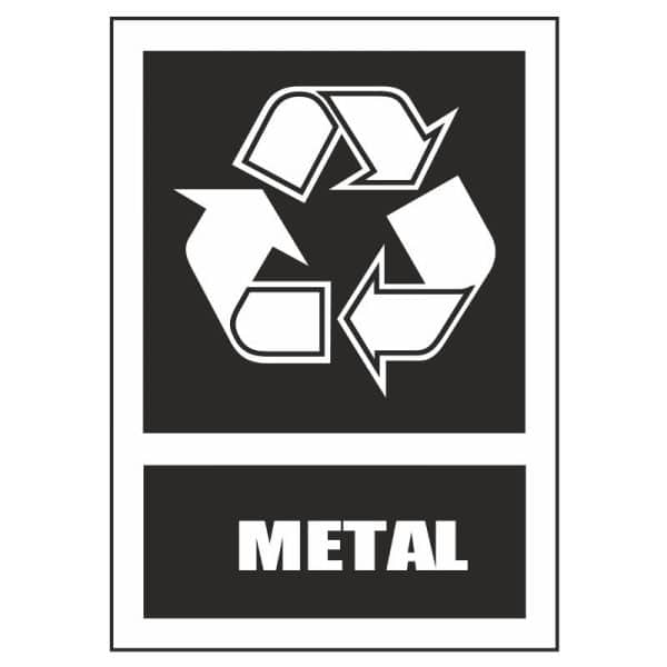 Carteles de reciclaje de metal