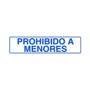 Señales informativas : Prohibido a menores