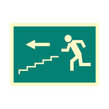 Señalítica :  Salida emergencia escaleras izquierda