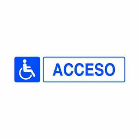 Señales informativas :  Acceso discapacitado