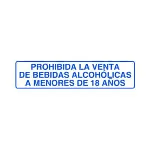 Señalítica : Prohibido la venta de alcohol a menores