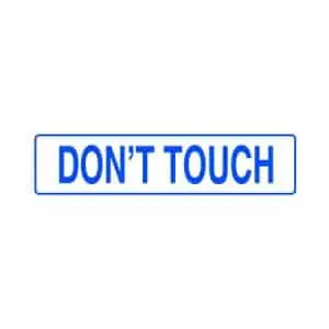 Señales informativas en inglés : Don`t touch