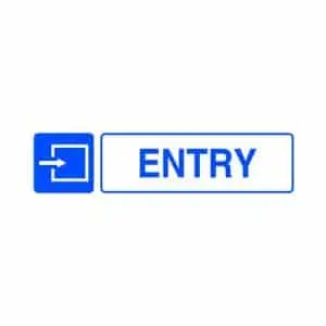 Señales informativas en inglés : Entry