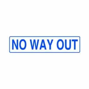 Señales informativas en inglés : No way out