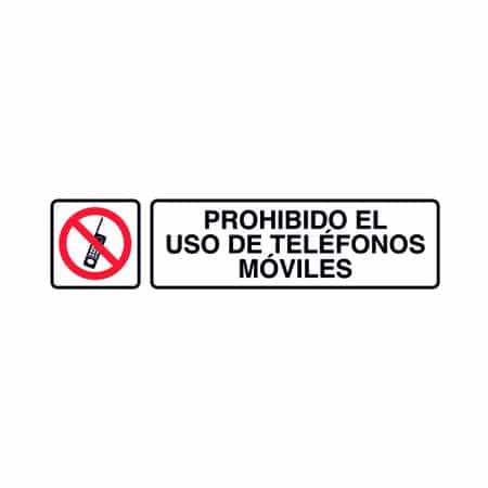 Señalítica :  Prohibido el uso de teléfonos móviles